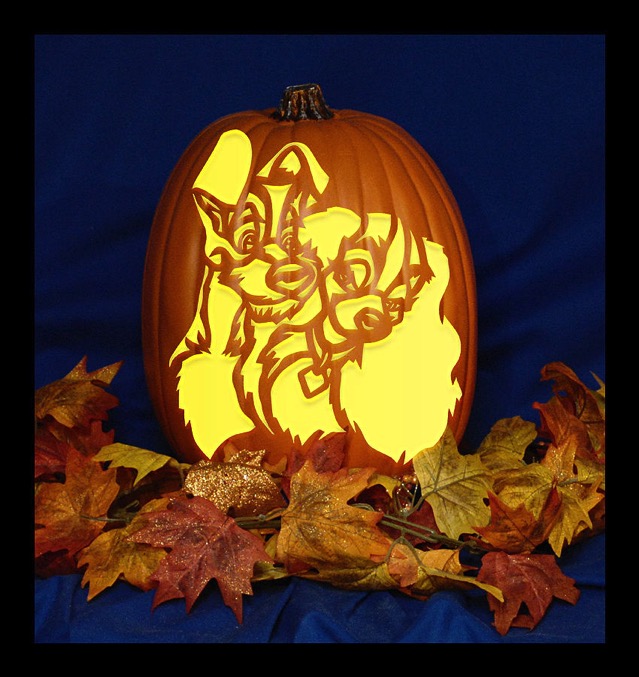 Lady and the Tramp Pumpkin Carving