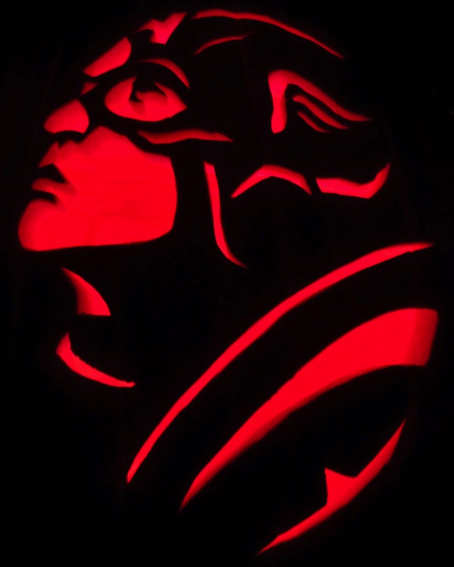 Captain America Pumpkin Carving