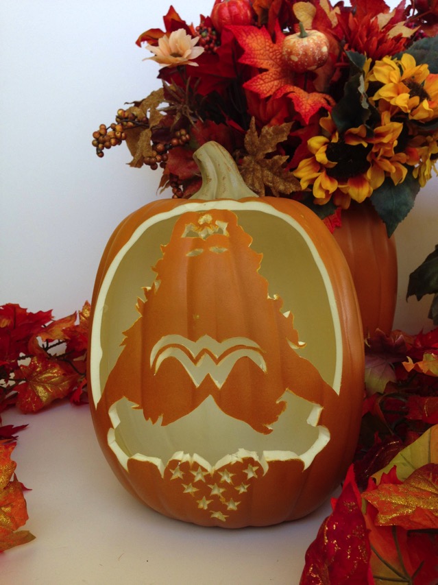 Wonder Woman Pumpkin Carving