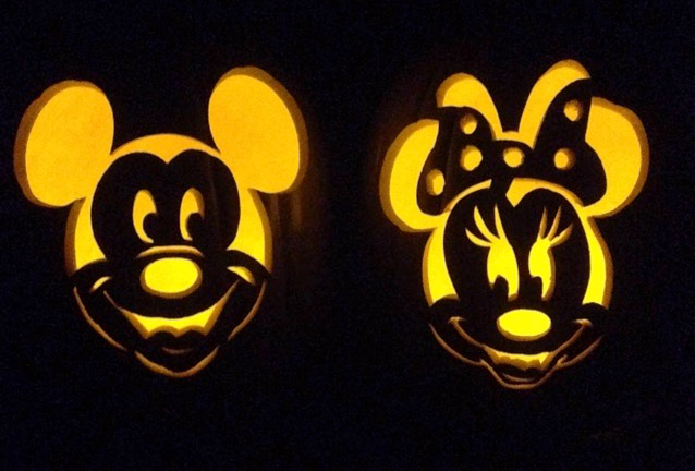 Mickey and Minnie PUmpkin Carvings