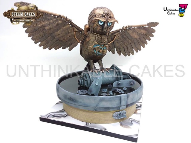 Steampunk Owl Cake