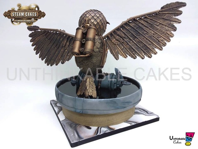 Steampunk Owl Cake 