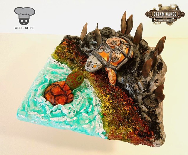 Steampunk Sea Turtle Cake