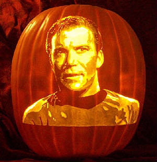 Captain Kirk Pumpkin Carving 