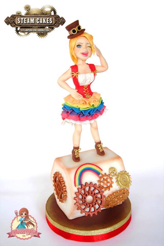 Steampunk Girl Cake 
