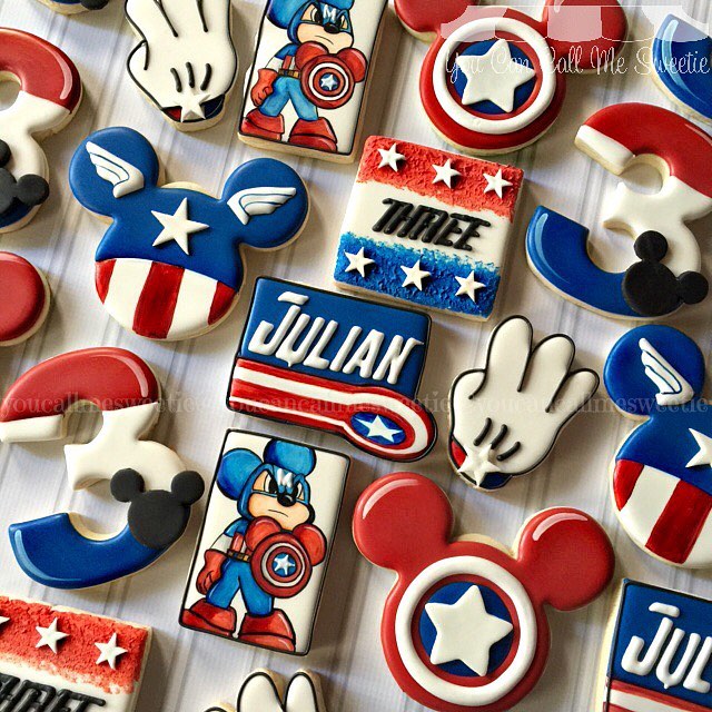 Patriotic Mickey Mouse Cookies