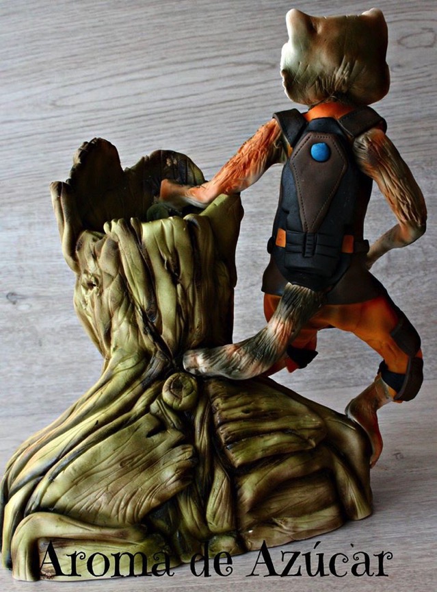 Rocket and Groot Cake