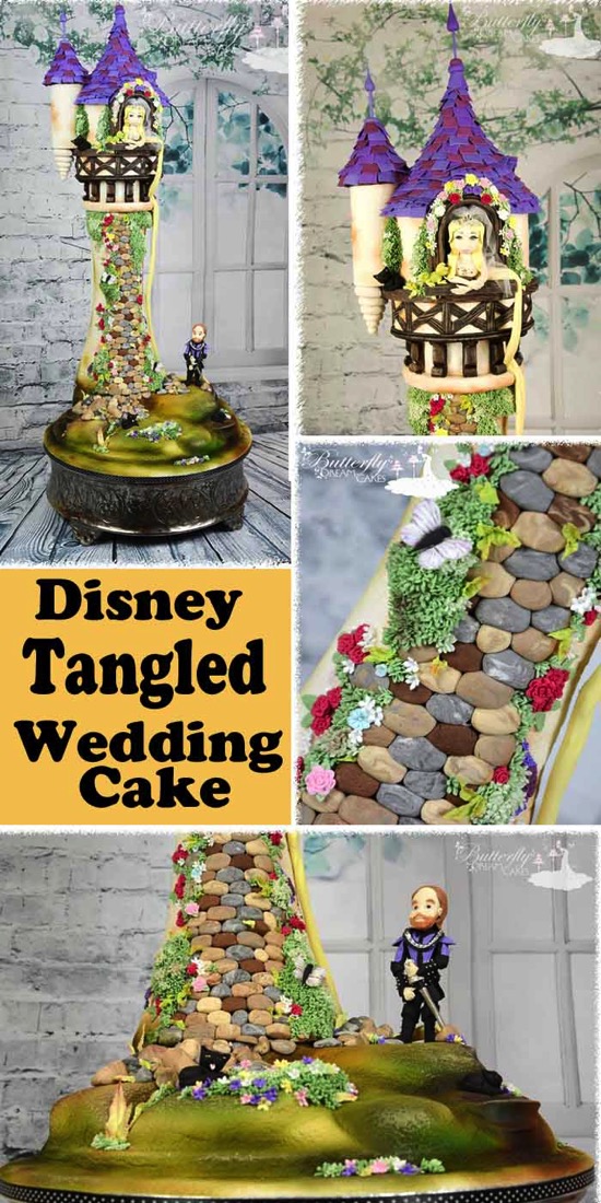 Tangled Wedding Cake