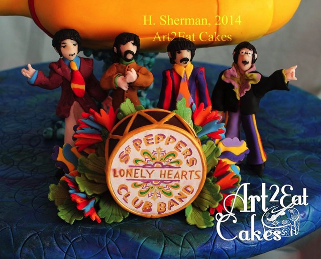 Beatles Yellow Submarine Cake 