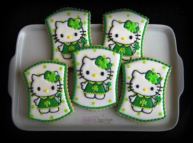 Hello Kitty St. Patrick’s Day Cookies
