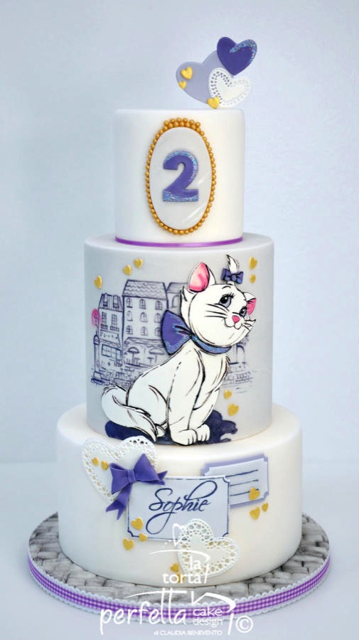 Marvelous Aristocats Marie 2nd Birthday Cake - Between The Pages Blog