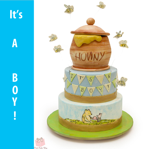 Pooh Welcome Baby Cake