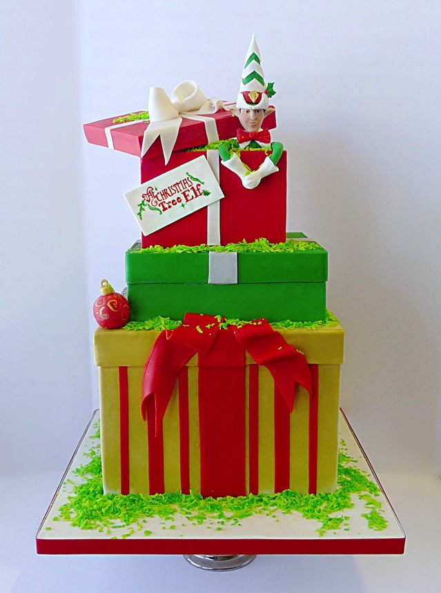 Christmas Tree Elf Cake