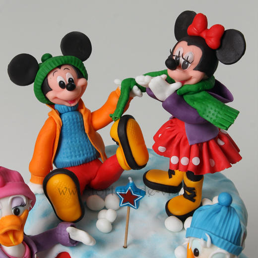 Mickey and Friends Christmas Cake