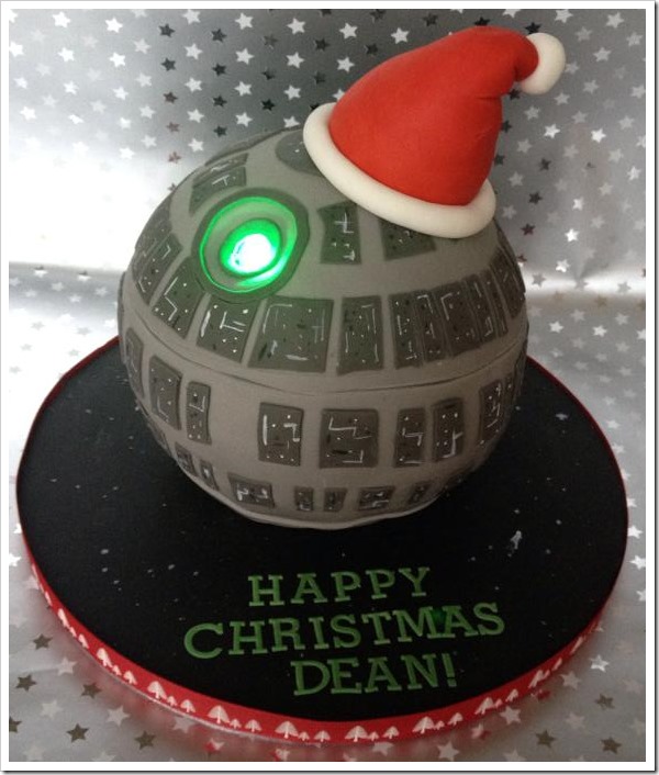 Death Star Christmas Cake