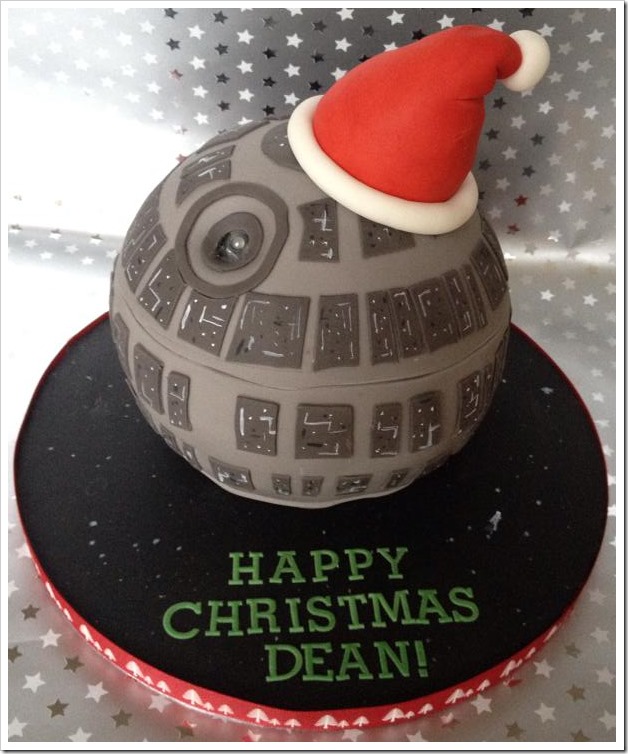 Death Star Christmas Cake