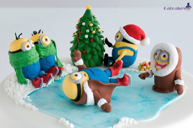 MInion Christmas Cake 