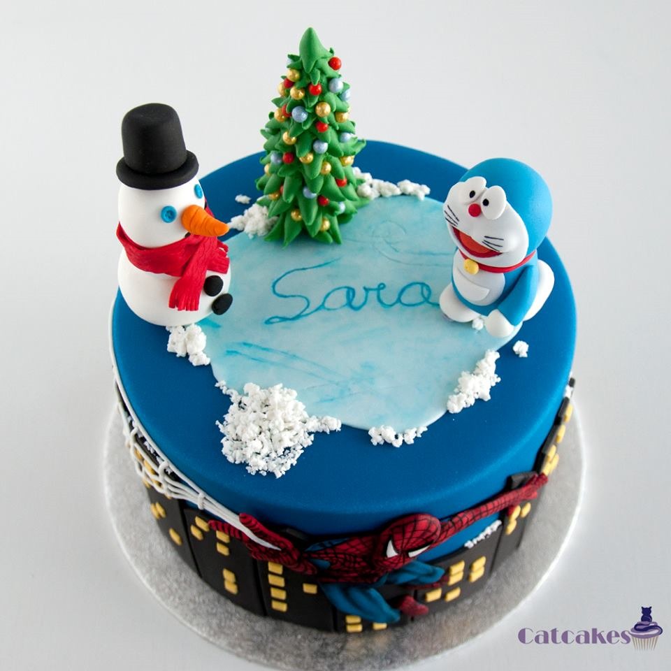 Doraemon Christmas Cake