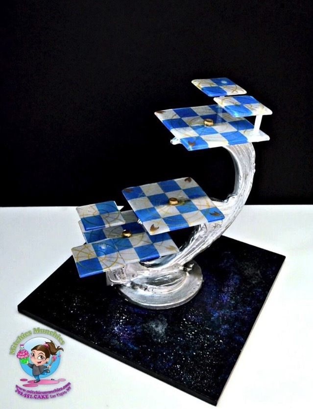 Isomalt Star Trek 3D Chess Set Cake 