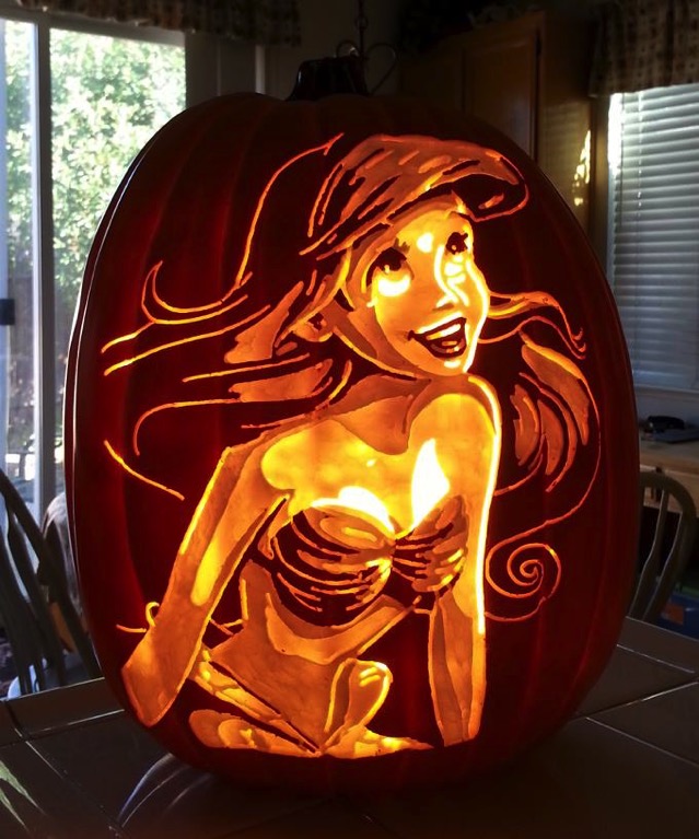 Ariel Pumpkin Carving