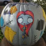 Terrific Nightmare Before Christmas Painted Pumpkin Featuring Sally