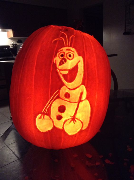 Olaf Pumpkin Carving