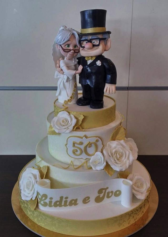 Disney Up 50th Wedding Anniversary Cake