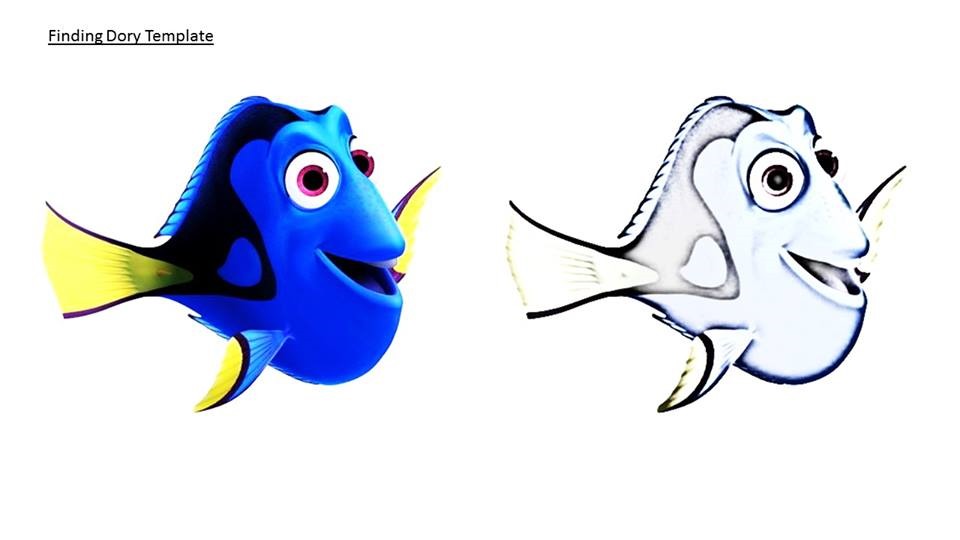 Find Dory Cake Template