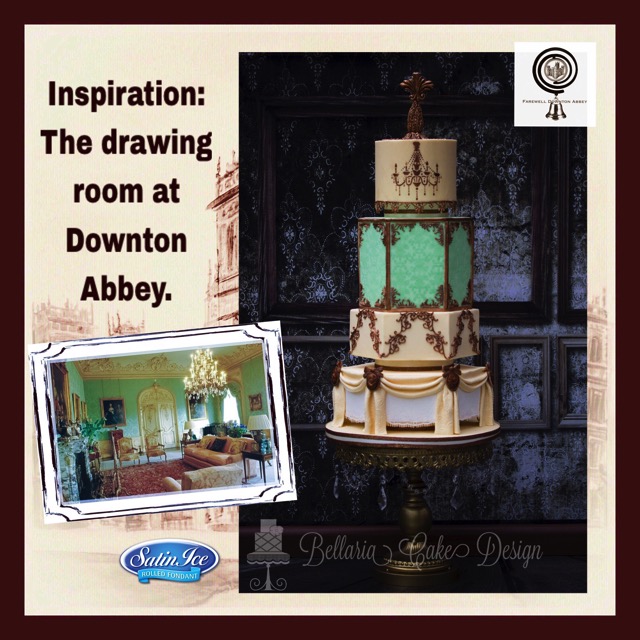 Downton Abbey Cake inspired by Drawing room