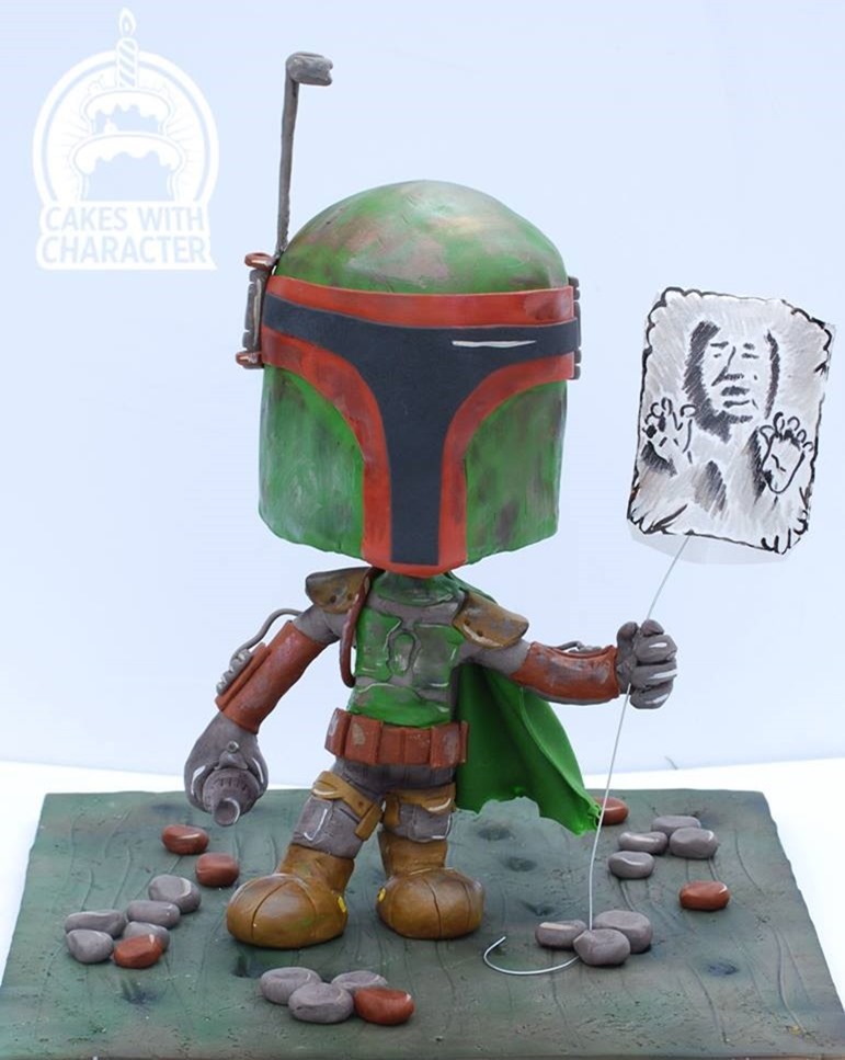 Chibi Boba Fett Cake