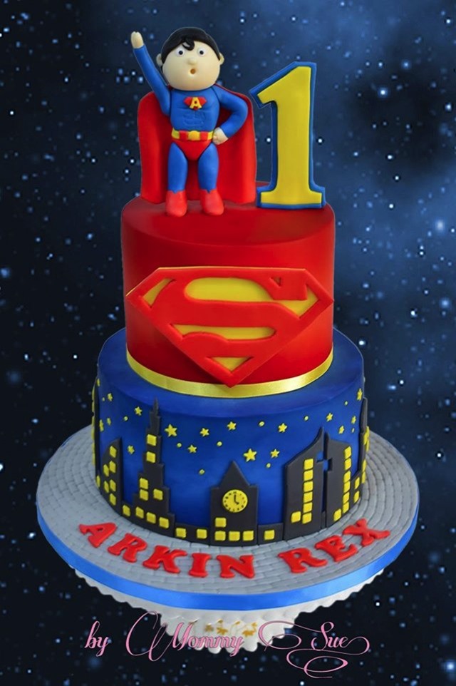 Superman 1st Birthday Cake