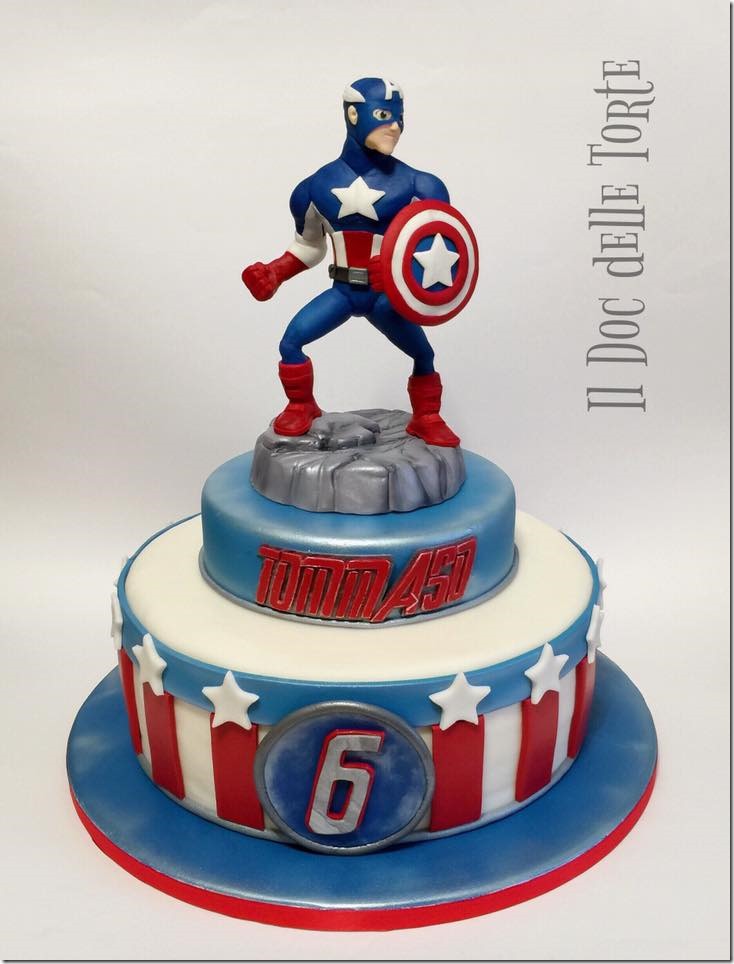 Captain America 6th Birthday Cake 