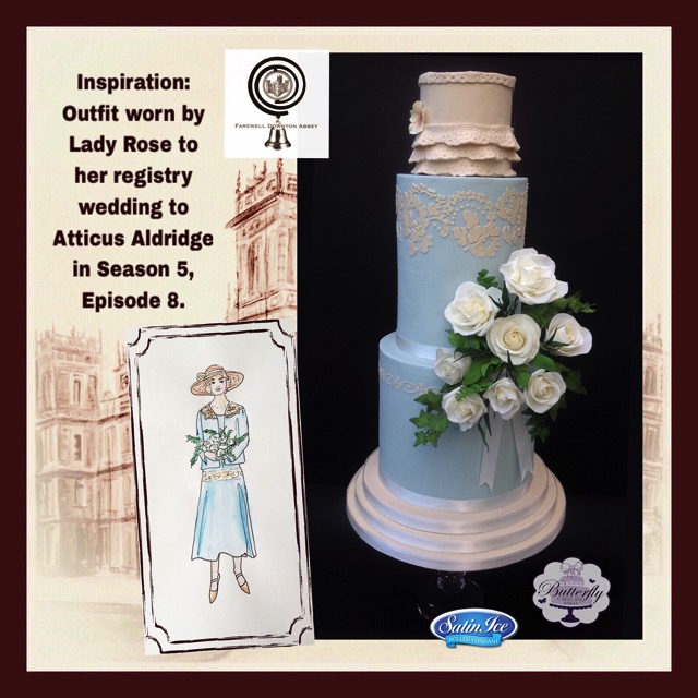 Downton Abbey Cake inspired by Lady Rose's blue dress
