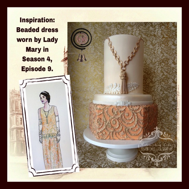 Downton Abbey Cake inspired by Lady Marys dress