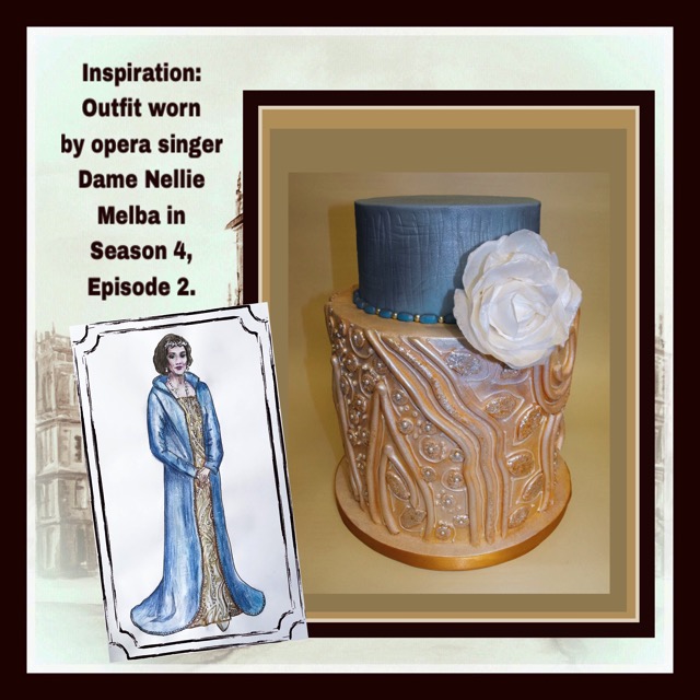 Downton Abbey Cake inspired by Dame Nellie Melbas Outfit