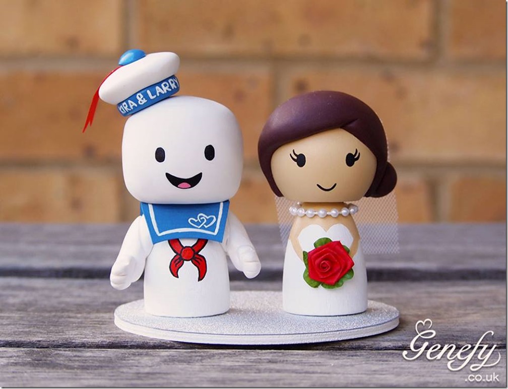 Stay Puft Marshmallow Man Wedding Cake Topper