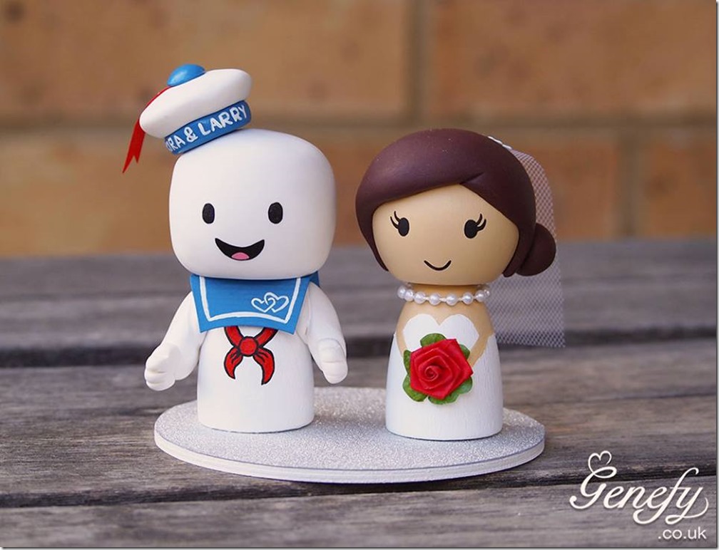 Stay Puft Marshmallow Man Wedding Cake Topper