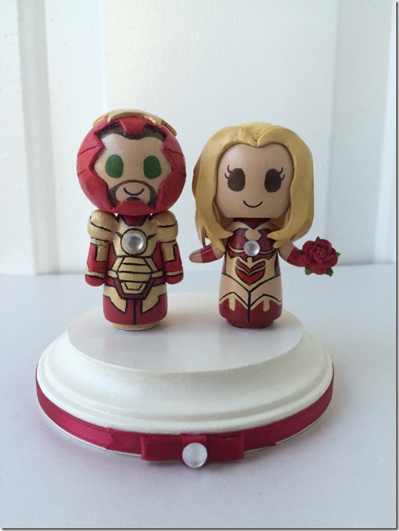 Iron Man and Rescue Wedding Cake Topper