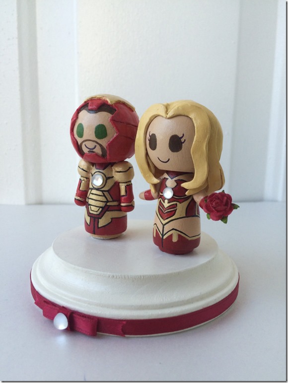 Iron Man and Rescue Wedding Cake Topper