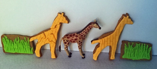 Giraffes Walking Cookies