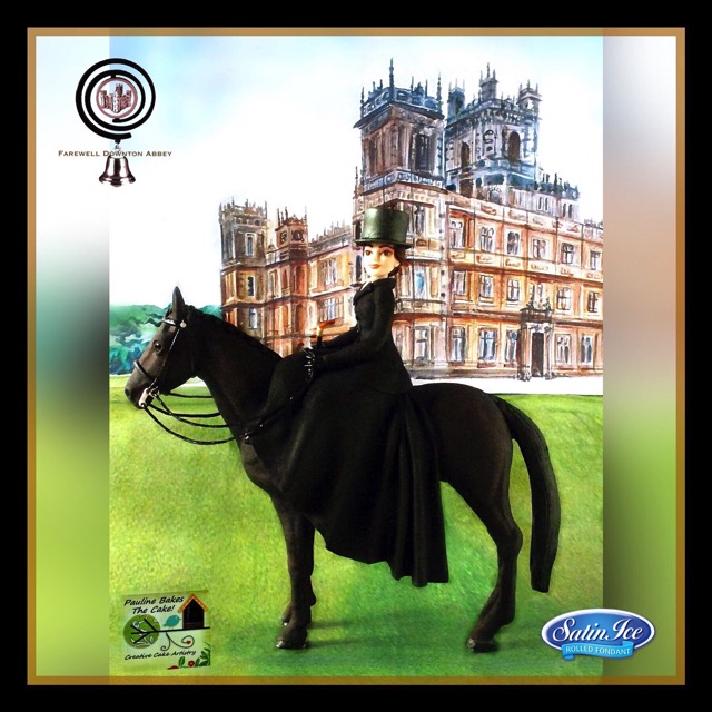 Downton Abbey Cake inspired by Lady Mary Riding A Black horse