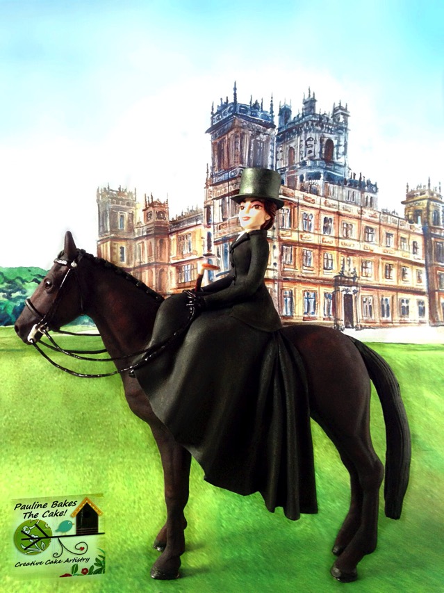 Downton Abbey Cake inspired by Lady Mary riding a black horse