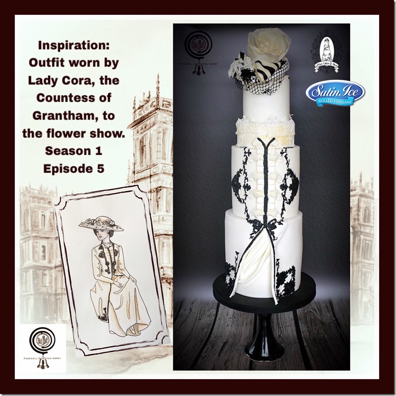 Downton Abbey Cake Based On Lady Cora’s Dress