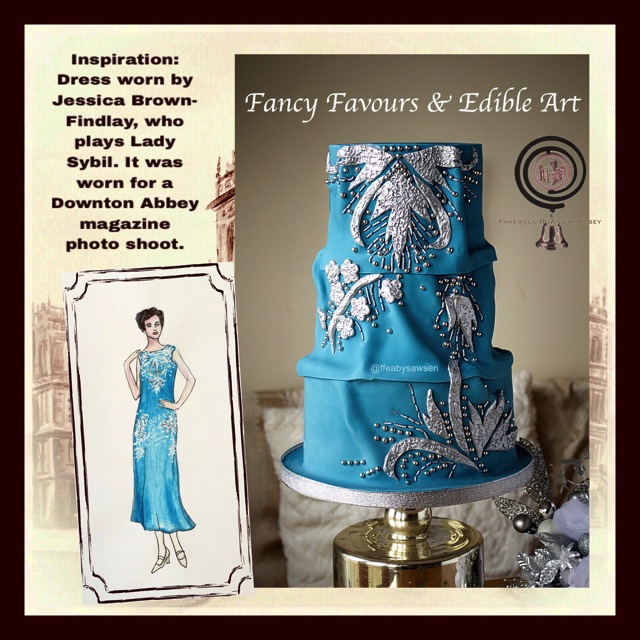 Downton Abbey Cake inspired by Lday Sybils dress