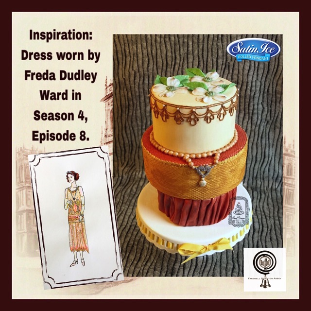 Downton Abbey Cake inspired by Freda Dudley Wards dress