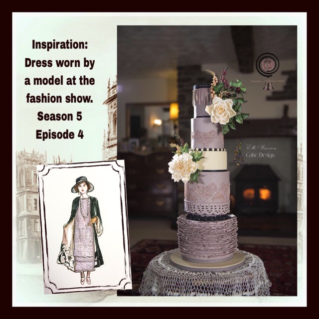 Downton Abbey Cake inspired by fashion show dress