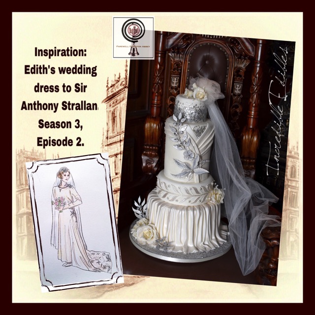 Downton Abbey Cake inspired by Ediths wedding dress