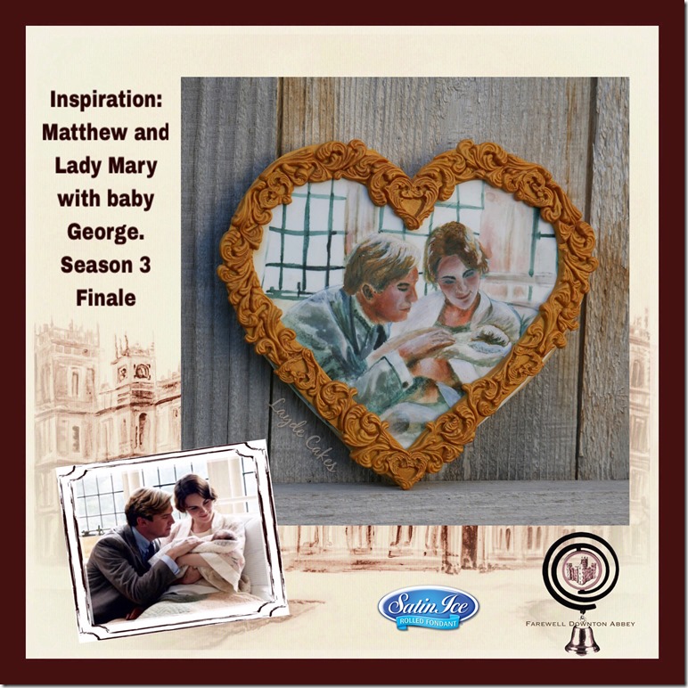 Downton Abbey Cookie Featuring Matthew and Mary