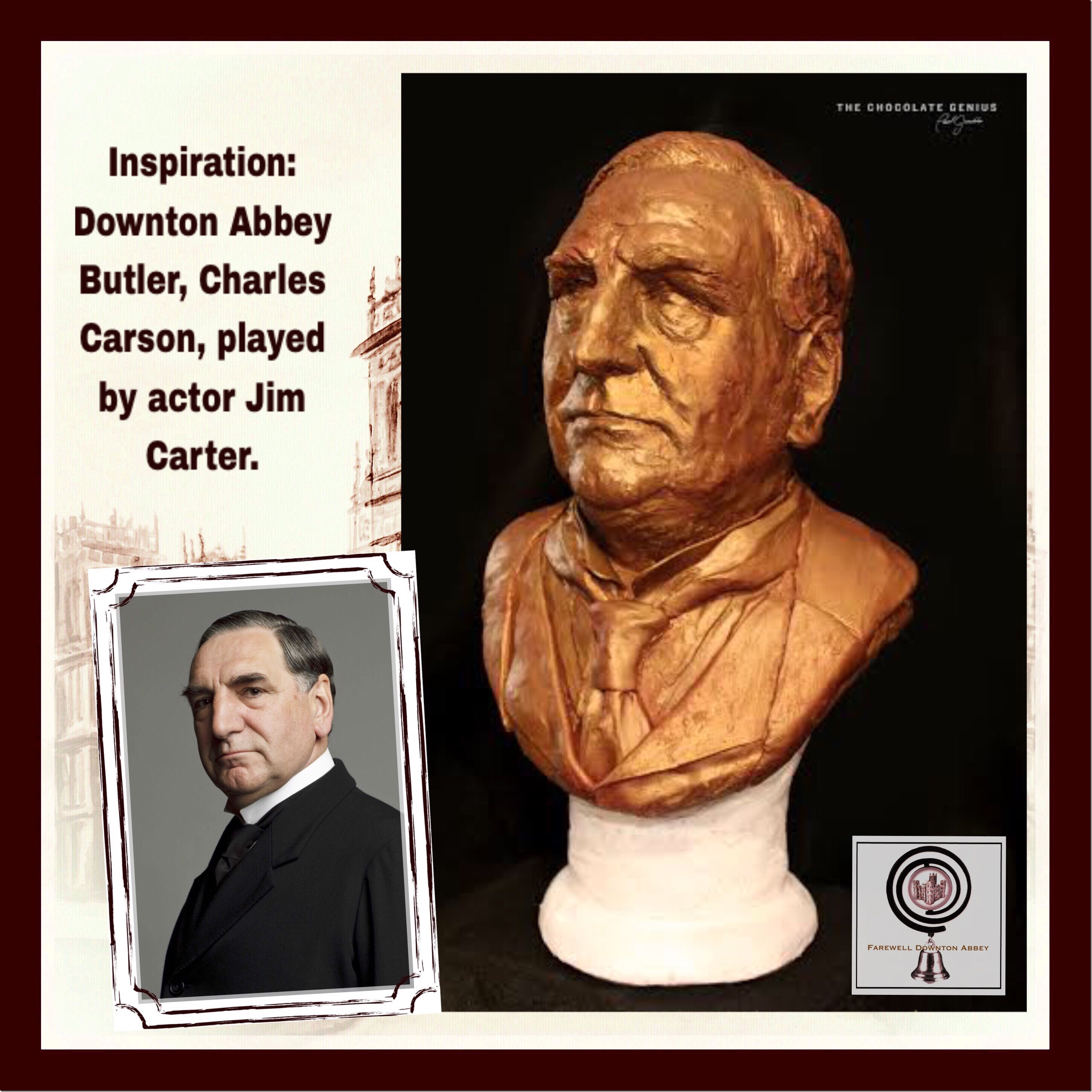 Chocolate Bust Of Charles Carson From Downton Abbey