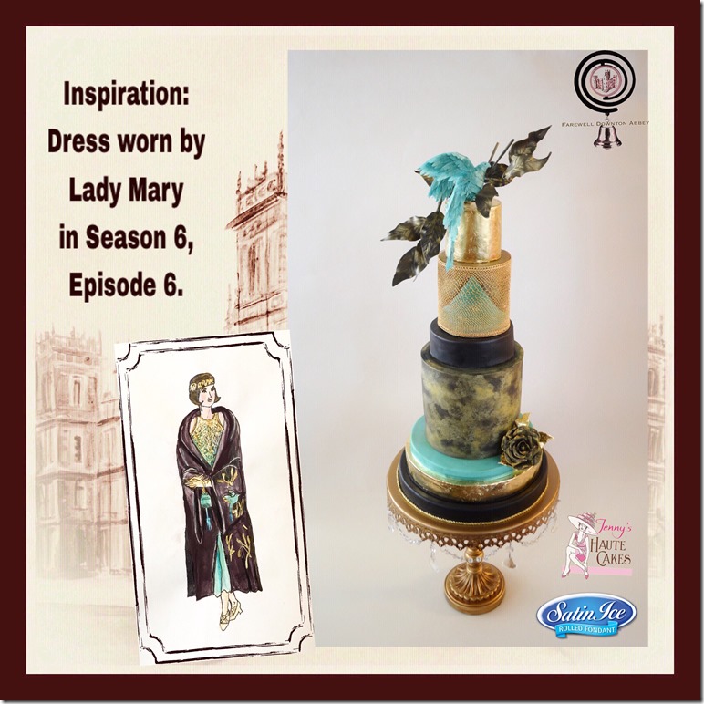 Downton Abbey Cake Based On Lady Mary's Dress